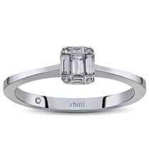 обзорное фото Кольцо для помолвки с бриллиантами 039206  Золотые кольца с бриллиантами