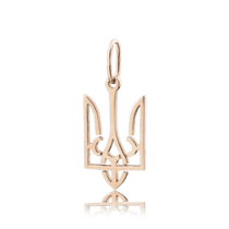 обзорное фото Золотой кулон Тризубец 031393  Украинская символика из золота и серебра