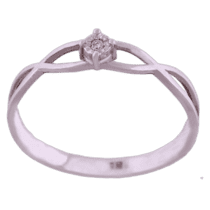 обзорное фото Золотое кольцо с бриллиантом S11646/1  Золотые кольца для помолвки с бриллиантом