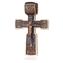 обзорное фото Золотой православный крестик 024655  Золотые крестики православные
