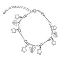 обзорное фото Серебряный браслет без вставок 025495  Серебряные женские браслеты