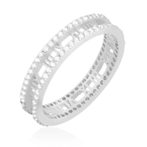 обзорное фото Серебряное кольцо  с фианитами 024690  Серебряные кольца с фианитом