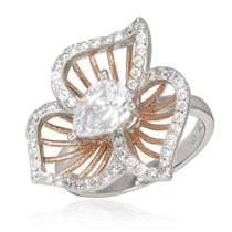 обзорное фото Серебряное кольцо с фиантами 024918  Кольца с позолотой