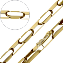 обзорное фото Тяжелая золотая цепь ручной работы 031997  Полновесные золотые цепочки