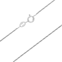 обзорное фото Серебряная цепочка тонда (Снейк) с алмазной насечкой 033798  Серебряные цепочки