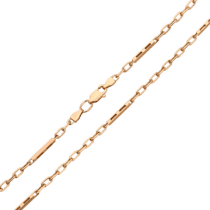 обзорное фото Якорная золоая цепь с пластинами 035367  Золотые цепочки