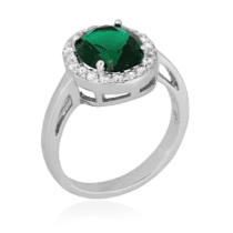 обзорное фото Серебряное кольцо с фианитами 024844  Серебряные кольца с фианитом