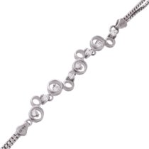 обзорное фото Серебряный браслет с цирконием 14856  Серебряные женские браслеты