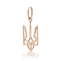 обзорное фото Золотой кулон Герб Украины 031395  Украинская символика из золота и серебра