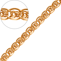 обзорное фото Золотая цепочка Нонна/бисмарк 11601  Нонна/бисмарк плетение золотых цепочек