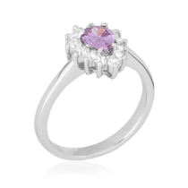 обзорное фото Серебряное кольцо с фианитами 024851  Серебряные кольца с фианитом