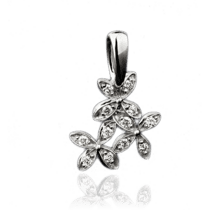 обзорное фото Кулон с бриллиантами 023168  Золотые кулоны с бриллиантами