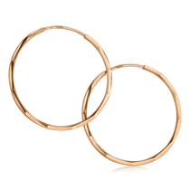 обзорное фото Золотые серьги кольца 80003  Золотые серьги кольца (конго) 