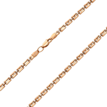 обзорное фото Золотая цепочка Морская с карабиновым замком 034091  Золотые цепочки