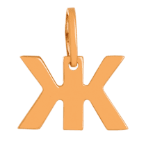 обзорное фото Золотой кулон буква Ж 023656  Подвески буквы из золота