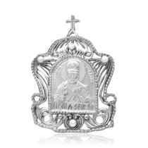 обзорное фото Икона из серебра Николай Угодник 035959  Иконы серебро