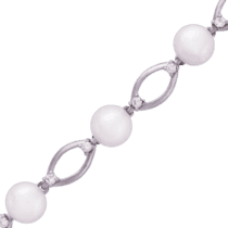обзорное фото Серебряный браслет с жемчугом 5717  Серебряные женские браслеты