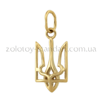 обзорное фото Золотой подвес Герб Украины 130230  Золотой кулон Герб Украины
