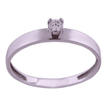 обзорное фото Золотое кольцо с бриллиантом 11784/1  Золотые кольца для помолвки с бриллиантом