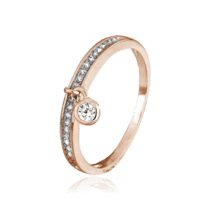 обзорное фото Женское серебряное кольцо с позолотой 031269  Кольца с позолотой