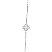 обзорное фото Серебряный браслет с перламутром 027763  Серебряные женские браслеты