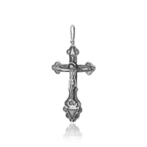 обзорное фото Серебряный крестик 13402  Серебряные подвески крестики