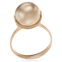 обзорное фото Золотое кольцо Шарик 300366  Золотые кольца без вставок