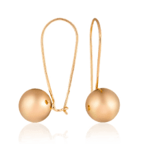 оглядове фото Золоті сережки з французькою застібкою з шариком 032558