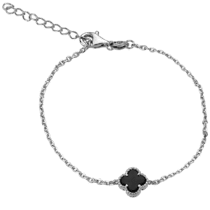 обзорное фото Серебряный браслет Клевер 038521  Серебряные женские браслеты