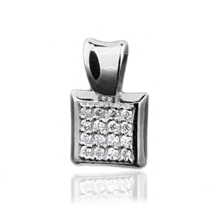 обзорное фото Кулон с бриллиантами 023163  Золотые кулоны с бриллиантами
