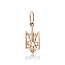 обзорное фото Золотой кулон Герб Украины 031394  Украинская символика из золота и серебра