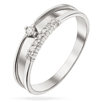 обзорное фото Золотое кольцо с бриллиантами для помолвки 037149  Золотые кольца для помолвки с бриллиантом