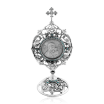 обзорное фото Серебряная икона настольная Казанская 035964  Иконы серебро