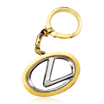 обзорное фото Золотой брелок для ключей авто Lexus 036478  Брелок из золота