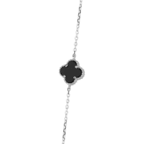 обзорное фото Серебряный браслет с ониксом 027762  Серебряные женские браслеты