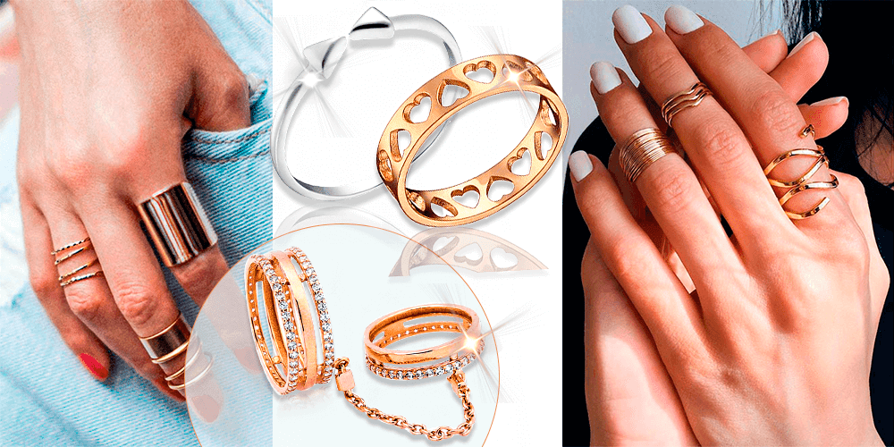 Модные кольца из золота фото