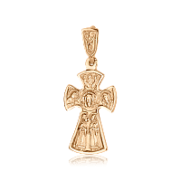 Нательный крестик из красного золота 027