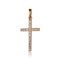 Золотой крестик с фианитом 1,114,0421