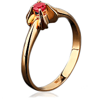 Кольцо из красного золота с рубином 1039
