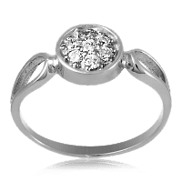 Кольцо из белого золота с бриллиантами 024371
