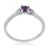 Серебряное кольцо Росинка новая с аметистом 023034