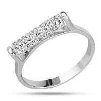 Серебряное кольцо с фианитами 027908