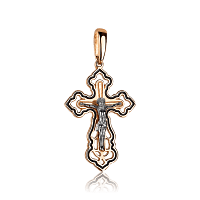 Золотой подвес Крест с эмалью 1,4,0799