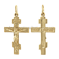 Золотой крестик православный 1,4,0163