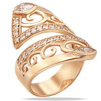 Женское золотое кольцо с фианитами 039089 
