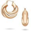 Серьги в красном золоте 585 пробы Twirl без вставок 042008