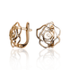 Золотые серьги без вставок Розы 032177 032177 фото 8