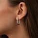 Серьги в белом золоте с дорожкой фианитов 043397 043397 фото 4