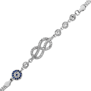 Серебряный браслет Бесконечность с фианитами 027287 027287 фото