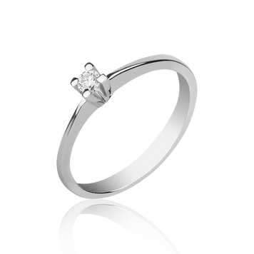 Золотое кольцо с одним бриллиантом 028493 028493 фото